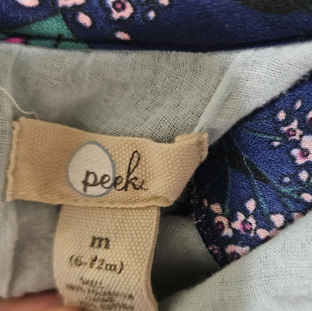 Peek Baby Emma Spring Floral Dress Navy 6-12 Months